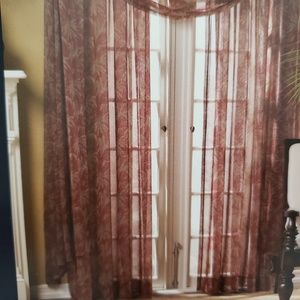 💟🤍NEW! American Living FOUR Sheer Panels NWT